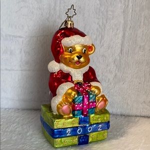 Fitz and Floyd Vintage Christmas Bear 2002